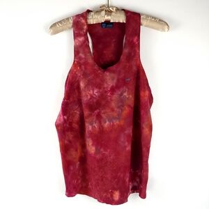 Janji Red and Orange Tie-Dye Tank Top